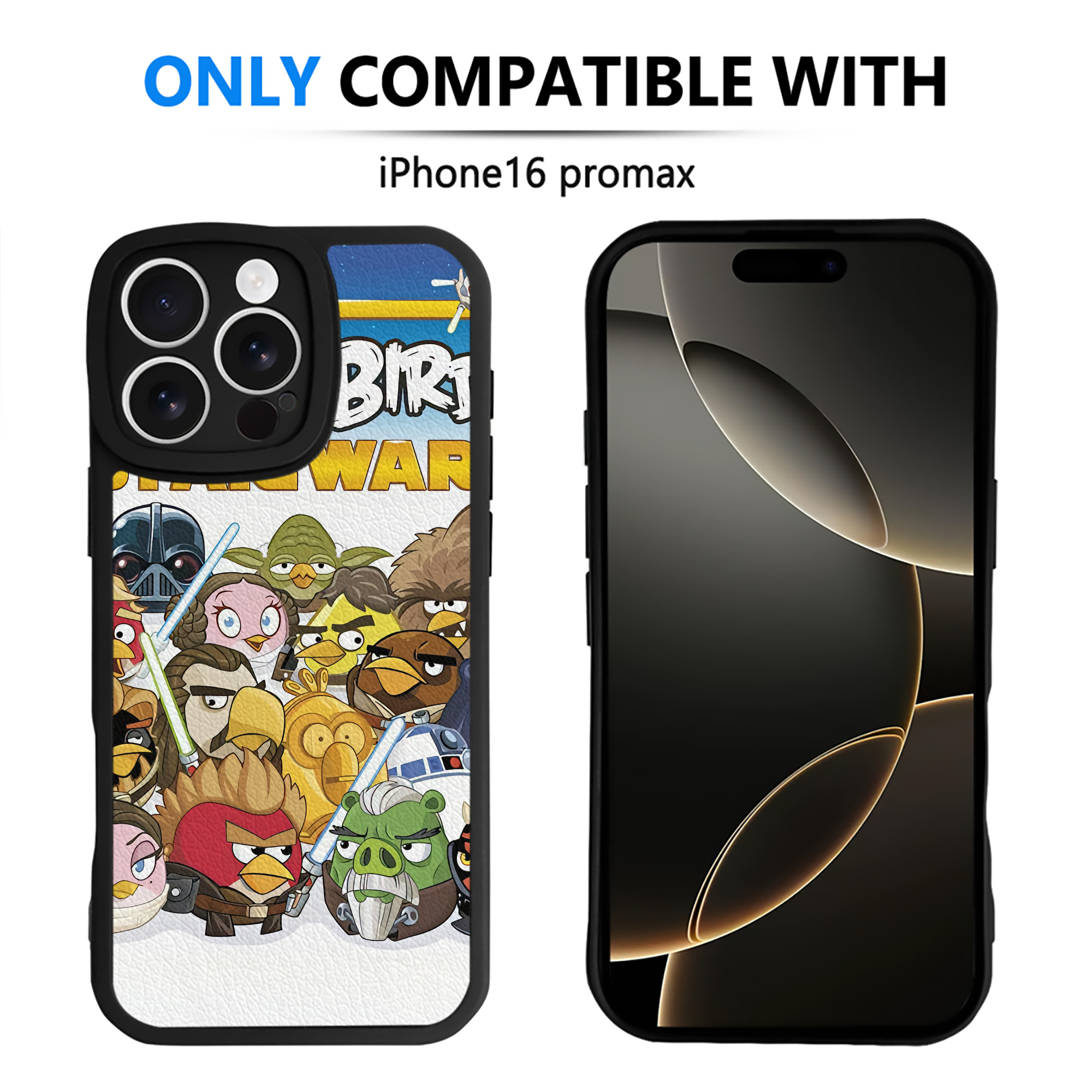 （画像用） Angry Birds アングリーバード 【iPhone 16シリーズ対応】シリコンスマホケース（レザー調） 材質：シリコン